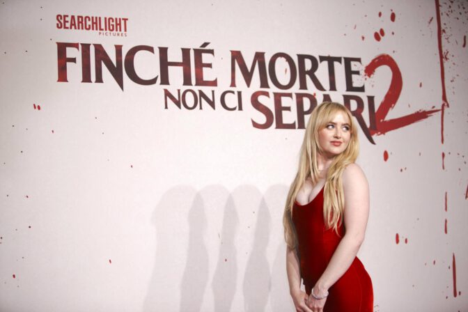Kathryn Newton Boobs Ass Tight Red Dress Rome