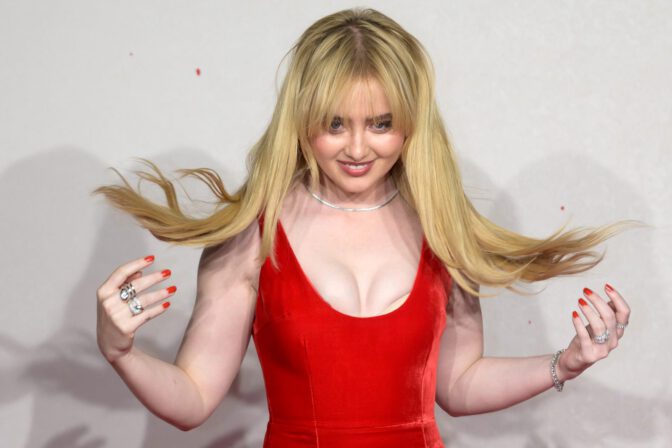 Kathryn Newton Boobs Ass Tight Red Dress Rome