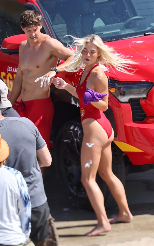 Olivia Dunne Baywatch Booty Red Swimsuit