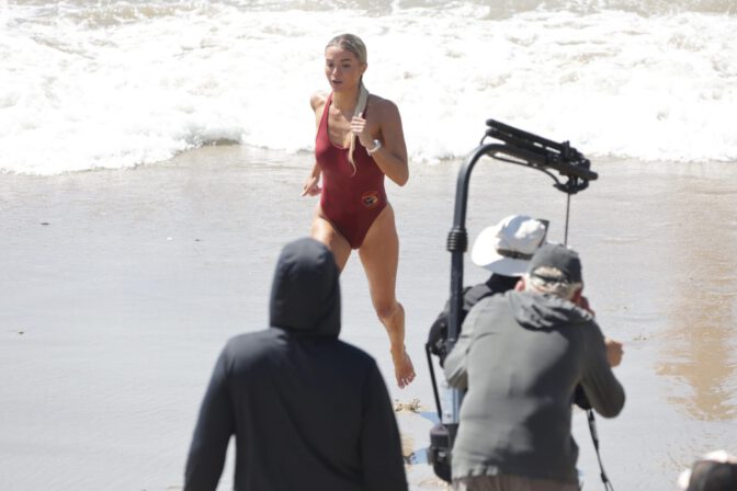Olivia Dunne Grace Baywatch Reboot Filming La