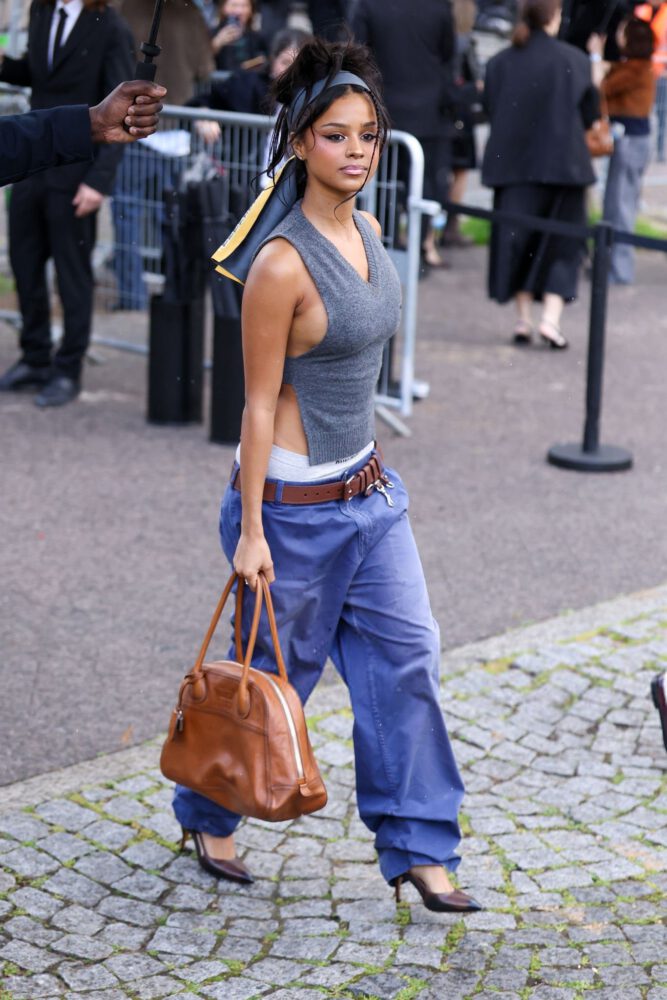 Tyla Miu Miu Sideboob Exposed Boxers Paris Fashion Week