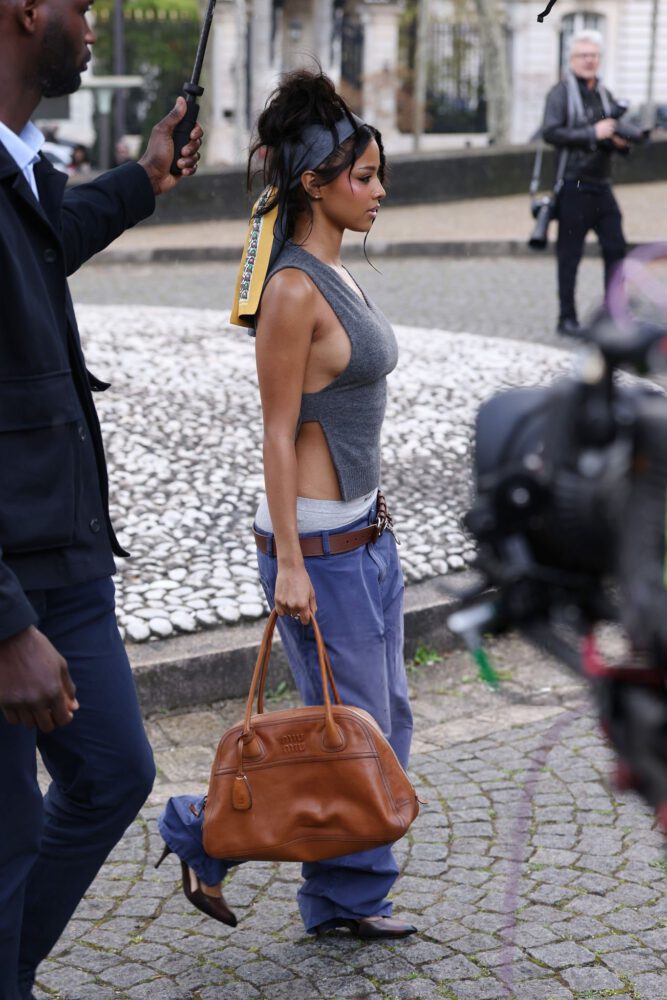 Tyla Miu Miu Sideboob Exposed Boxers Paris Fashion Week