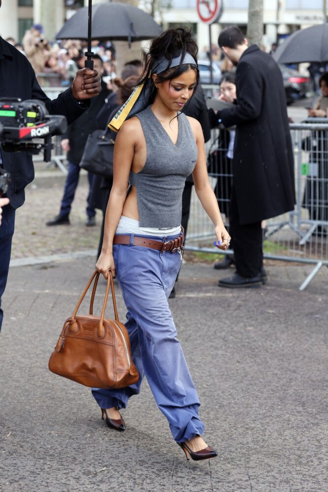 Tyla Miu Miu Sideboob Exposed Boxers Paris Fashion Week