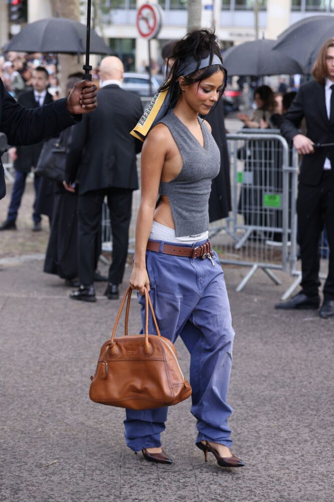 Tyla Miu Miu Sideboob Exposed Boxers Paris Fashion Week