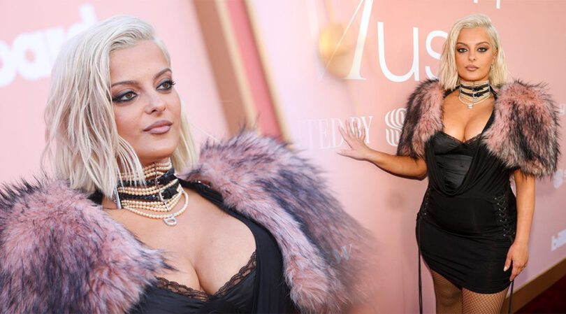 Bebe Rexha’s Huge Boobs And Curvy Body Steal The Show In Risque Red Carpet Look