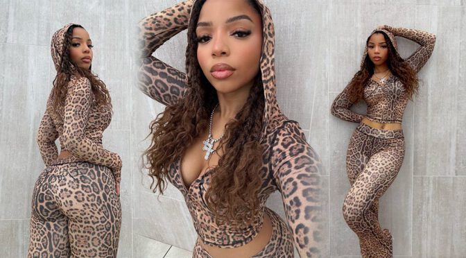 Chloe Bailey Flaunts Every Inch of Her Curvy Body in Leopard Print