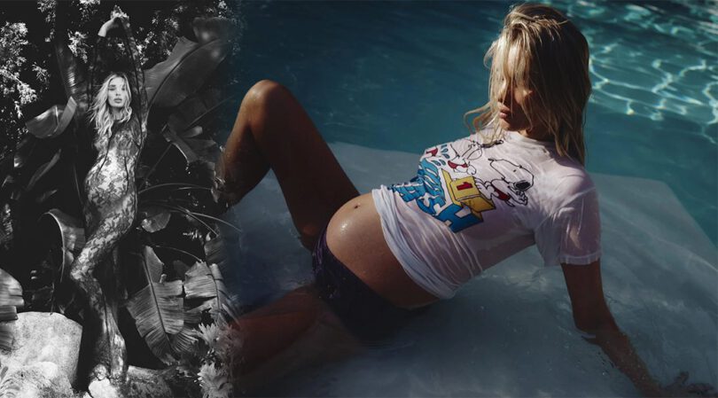 Elsa Hosk Pregnant Boobs and Baby Bump Go Naked in Sexy Yulia Gorbachenko Shoot