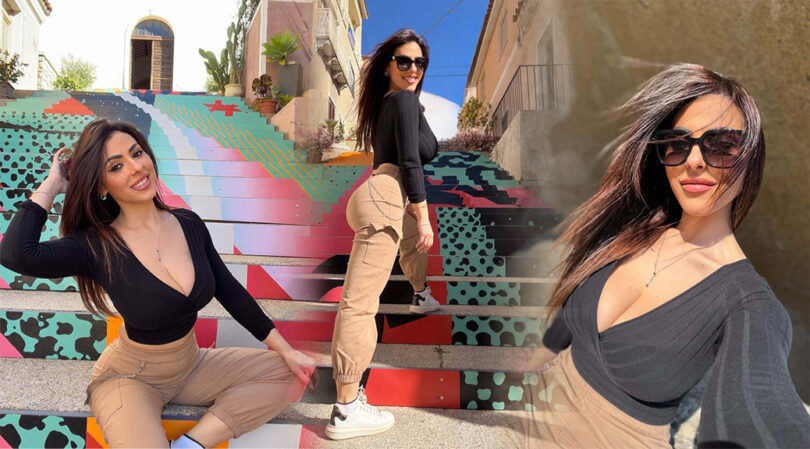 Maddalena Cabizzosu’s Massive Cleavage Spills Out in This Jaw-Dropping Black Top