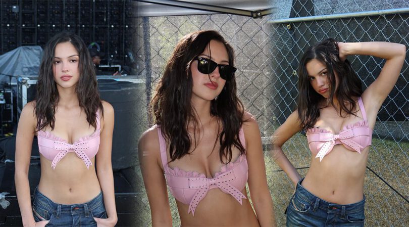 Olivia Rodrigo’s Gift-Wrapped Bra and Low-Rise Jeans Set Coachella on Fire