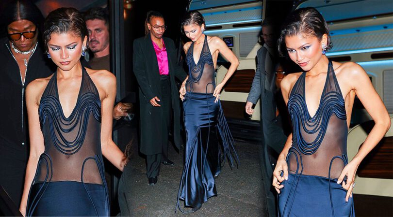 Zendaya Flaunts Every Curve in Daring See-Through Halter Dress During Wild New York Night Out
