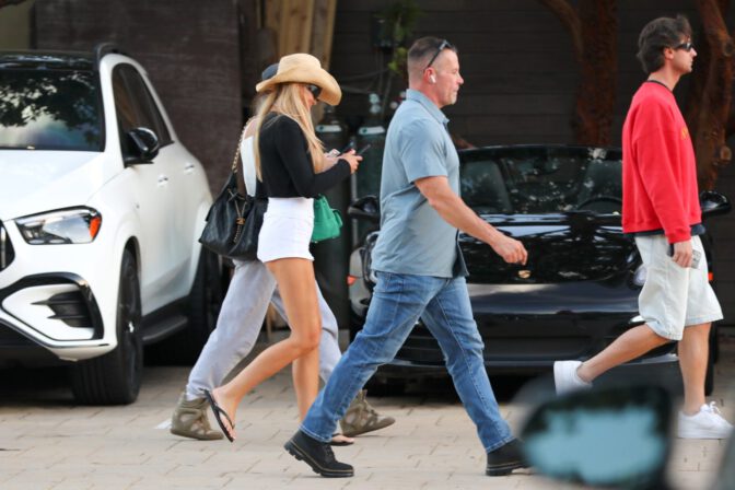 Brooks Nader Big Cleavage Booty Tiny White Shorts Nobu Malibu