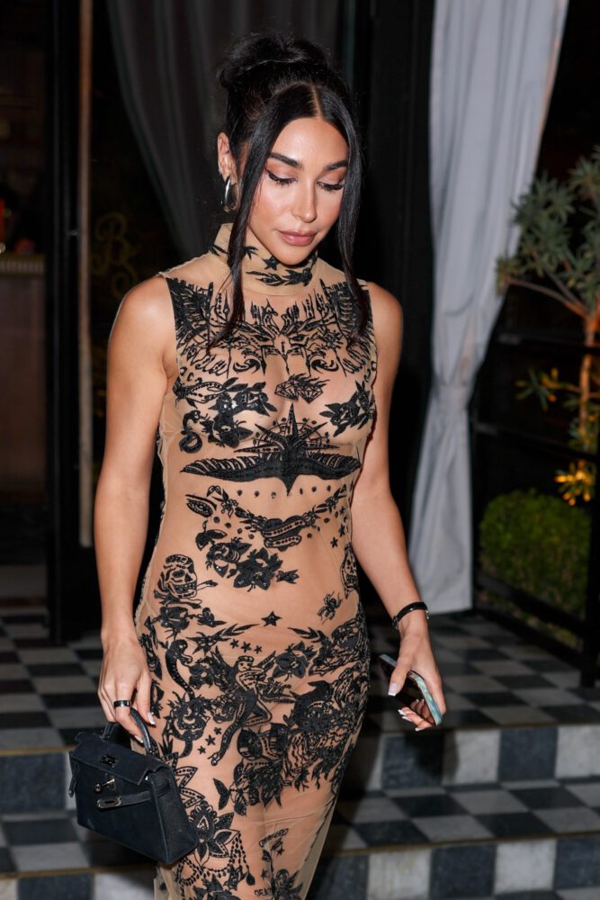 Chantel Jeffries Boobs Bare Ass Thong Sheer Dress Beverly Hills