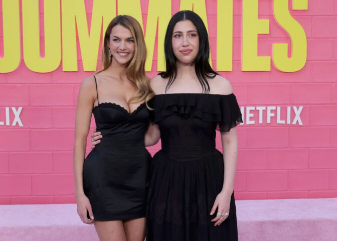 Chloe East Boobs Roommates Premiere Black Mini Dress Cleavage