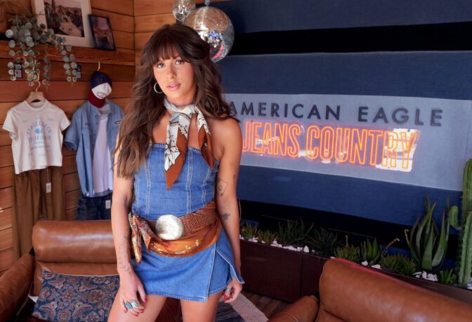 Ella Langley Tiny Denim Mini Dress Curves Stagecoach