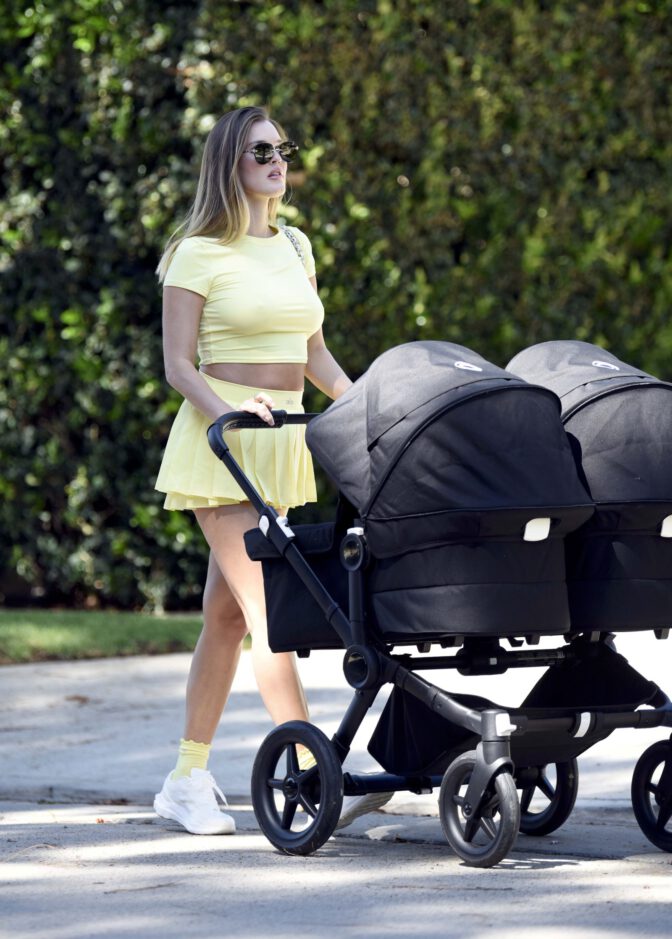 Joy Corrigan Braless Yellow Crop Top Pokies La Stroll