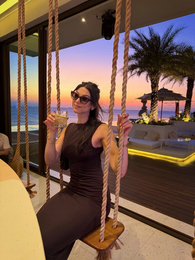 Kira Kosarin Booty Mexico Infinity Pool Black Bikini