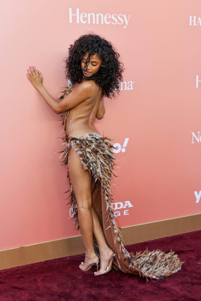 Tyla Barely There Feather Outfit Billboard Women In Music