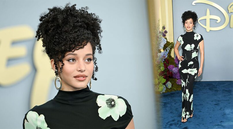 Chase Infiniti Looks Stunning in Floral Alaia Gown at Disney Upfront