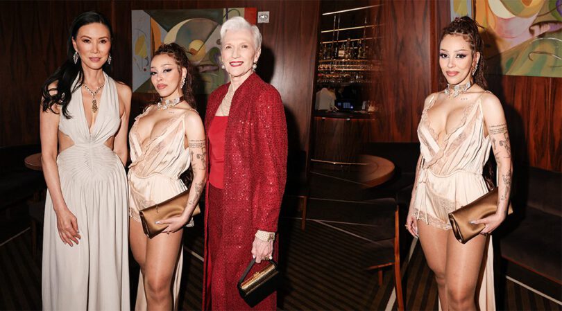 Doja Cat Flashes Serious Nipple Tease in Skimpy Champagne Babydoll at NYC Event (NSFW)
