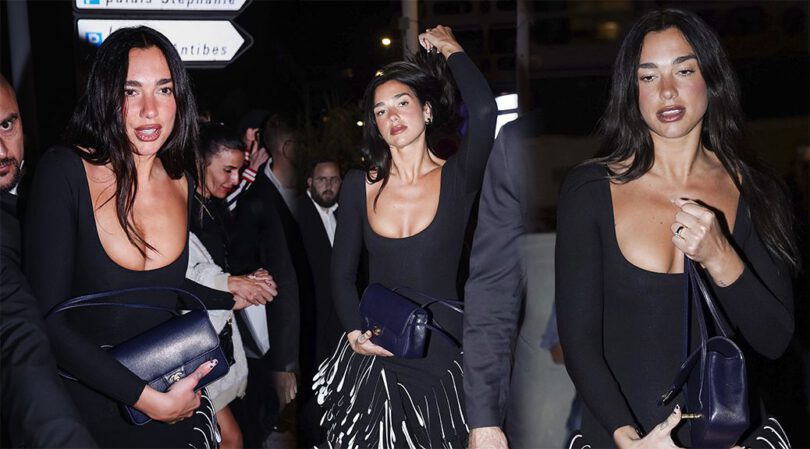 Dua Lipa’s Naughty Night Out: Deep Cleavage and Shaking Fringe at Paper Tiger Bash