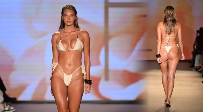 Jayde Pollard Strips Down to Tiny G-String for Scorching Hot Catwalk