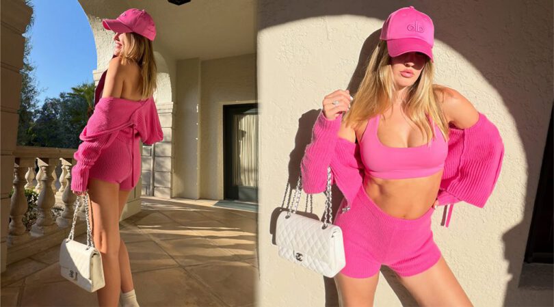 Joy Corrigan’s Insane Pink Alo Set Has Her Boobs Popping and Ass Looking Unbelievable