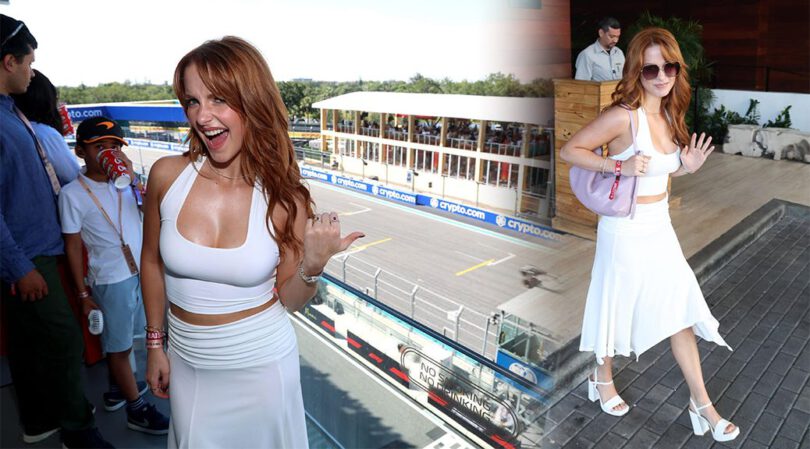 Mckenna Grace’s Jaw-Dropping Cleavage Steals the Show at F1 Miami Party in Tight White Outfit