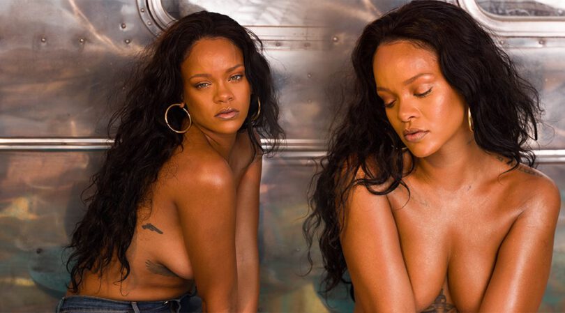 Rihanna’s Perfect Bare Boobs on Full Display in Fenty Beauty Topless Outtakes