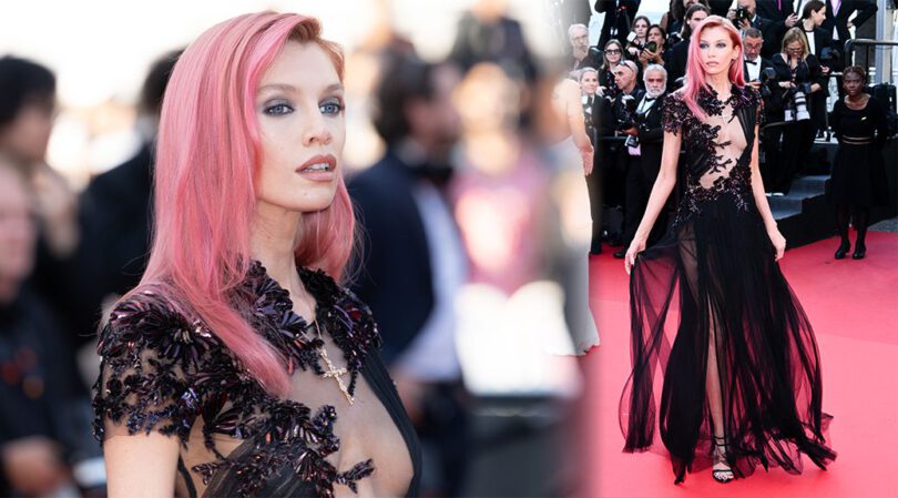 Stella Maxwell Turns Heads In Sheer Gothic Gucci Gown At Cannes Closing Ceremony