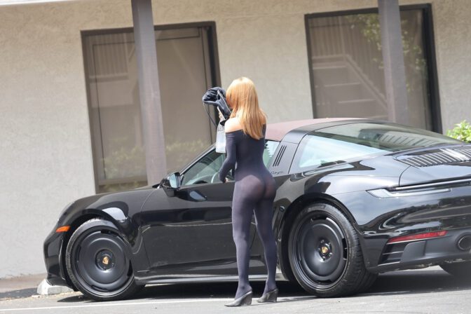Bianca Censori Boobs Ass See Through Bodysuit Naked Look