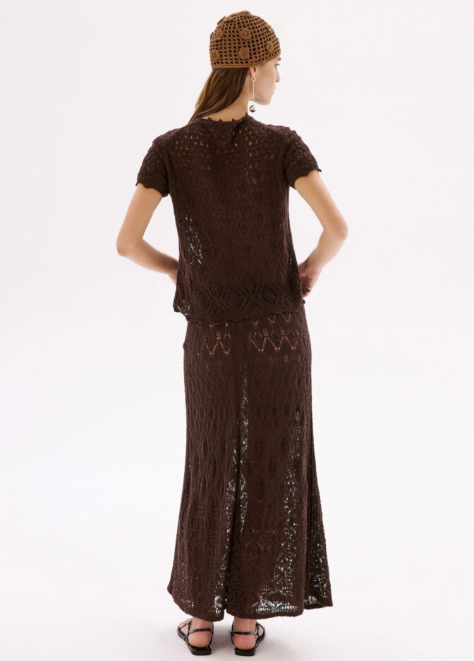 Emily Feld Braless Sheercrochet Black Dress Atelier