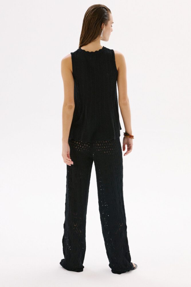 Emily Feld Braless Sheercrochet Black Dress Atelier