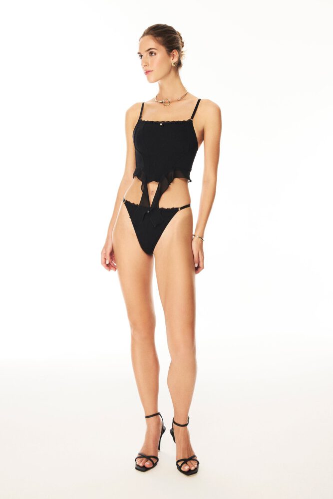 Emily Feld See Through Lace Bodysuit Toned Body House Of Silk