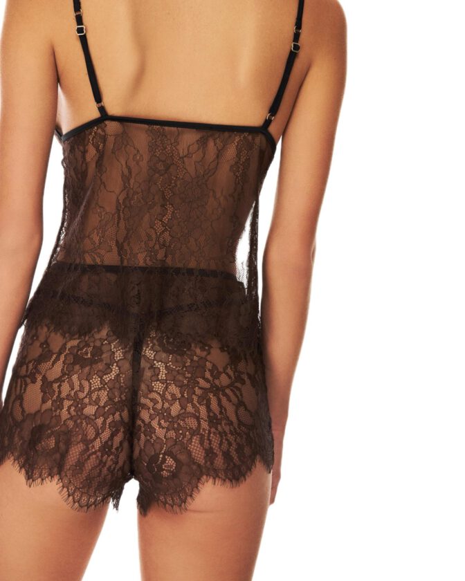 Emily Feld See Through Lace Bodysuit Toned Body House Of Silk