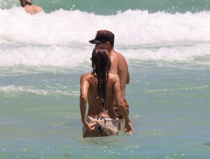 Jessica Alba Zebra Bikini Body Miami Beach