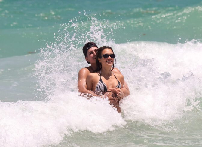 Jessica Alba Zebra Bikini Body Miami Beach