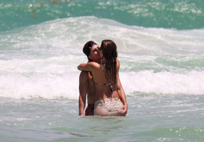 Jessica Alba Zebra Bikini Body Miami Beach