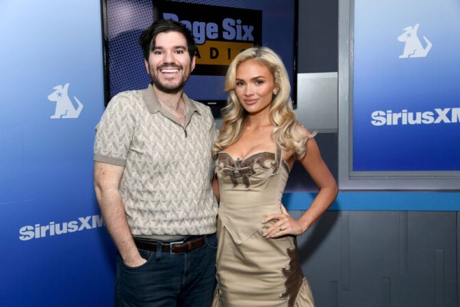 Natalie Alyn Lind Beige Midi Dress Morning Mash Up Siriusxm Studios