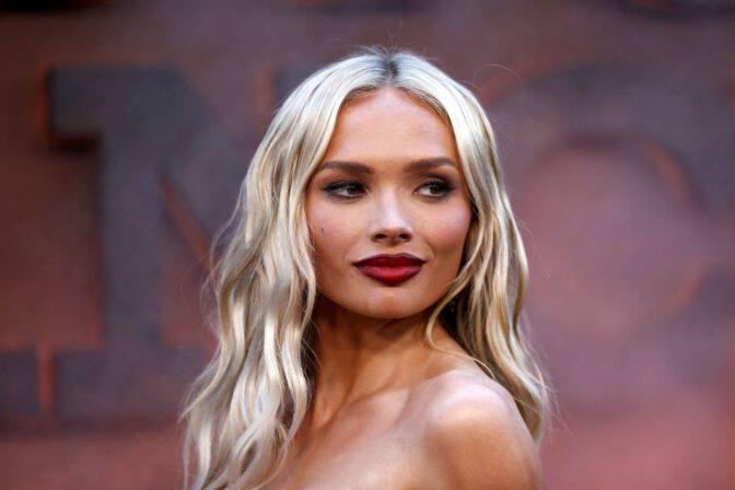 Natalie Alyn Lind Cleavage Satin Corset Dutton Ranch Premiere