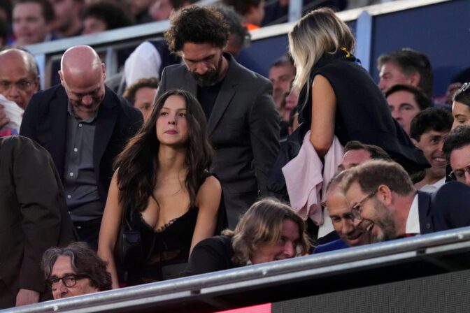 Olivia Rodrigo Boobs Deep Cleavage Camp Nou Match