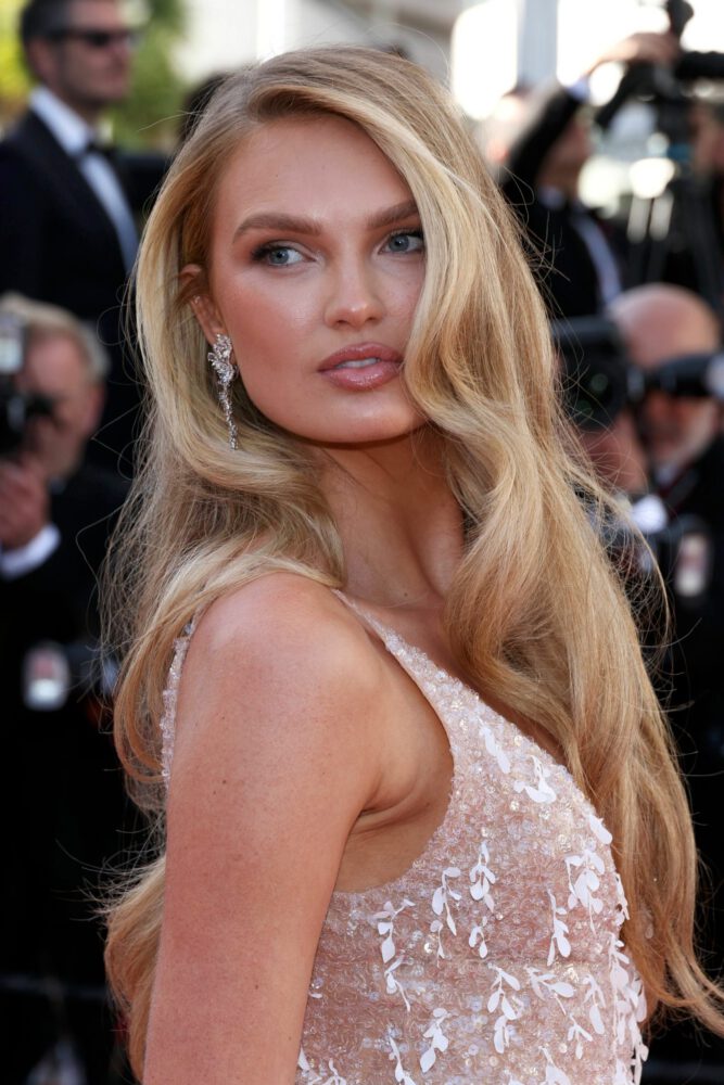 Romee Strijd Sheer Cleavage Cannes Red Carpet El Ser Querido