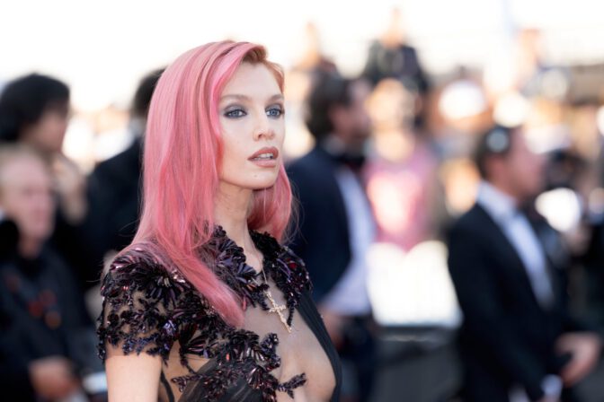 Stella Maxwell Sheer Naked Dress Cannes Red Carpet