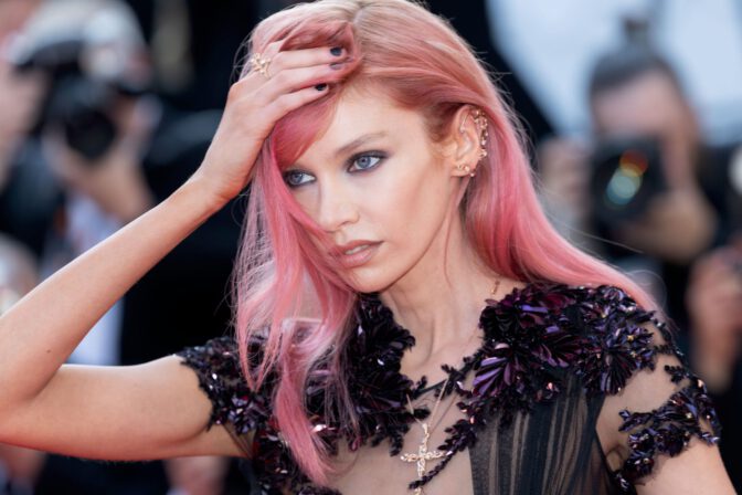 Stella Maxwell Sheer Naked Dress Cannes Red Carpet