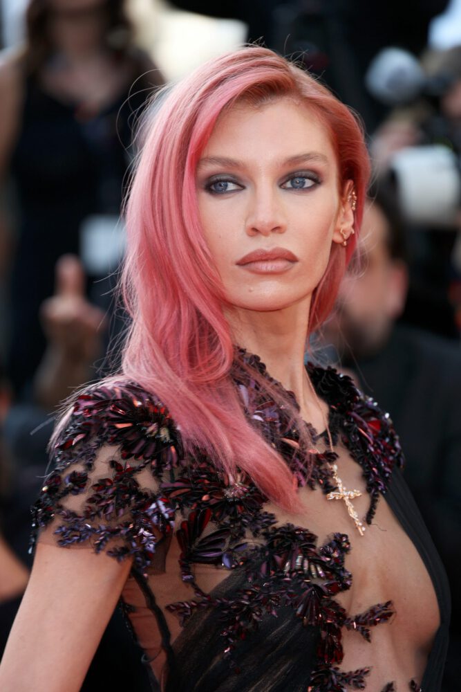 Stella Maxwell Sheer Naked Dress Cannes Red Carpet
