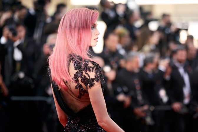 Stella Maxwell Sheer Naked Dress Cannes Red Carpet