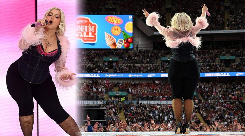 Thick Pop Queen Bebe Rexha Struts Her Insane Hourglass Body in a Denim Corset