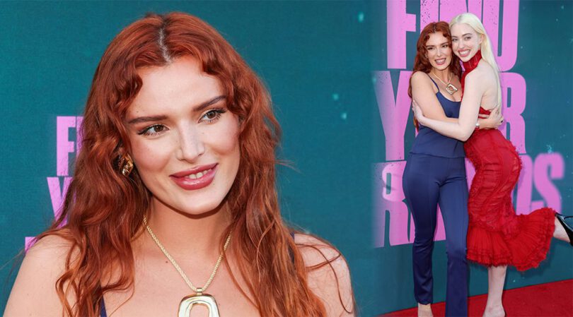 Bella Thorne Looks Stunning In Sleek Blue Ensemble For Los Angeles Screening