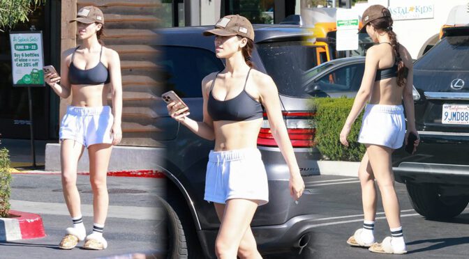 Caylee Cowan Flashes Rock-Hard Abs and Sexy Legs in Tight Sports Bra After Los Feliz Workout