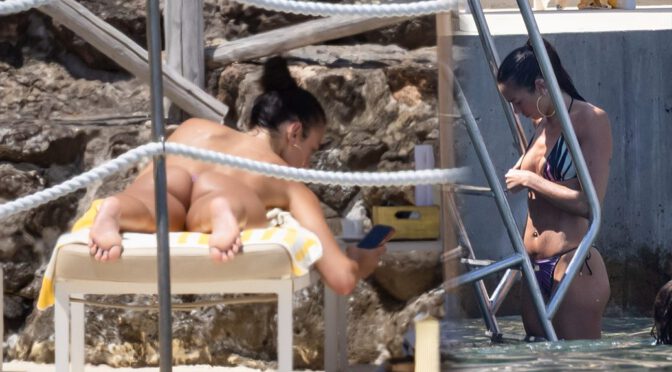 Dua Lipa Booty Topless Bikini