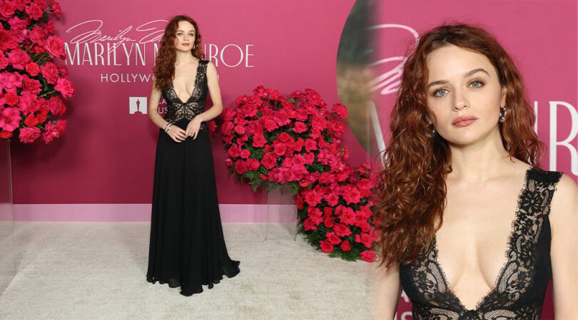 Joey King Unleashes Wild Cleavage in See-Through Black Lace Dress at LA Event